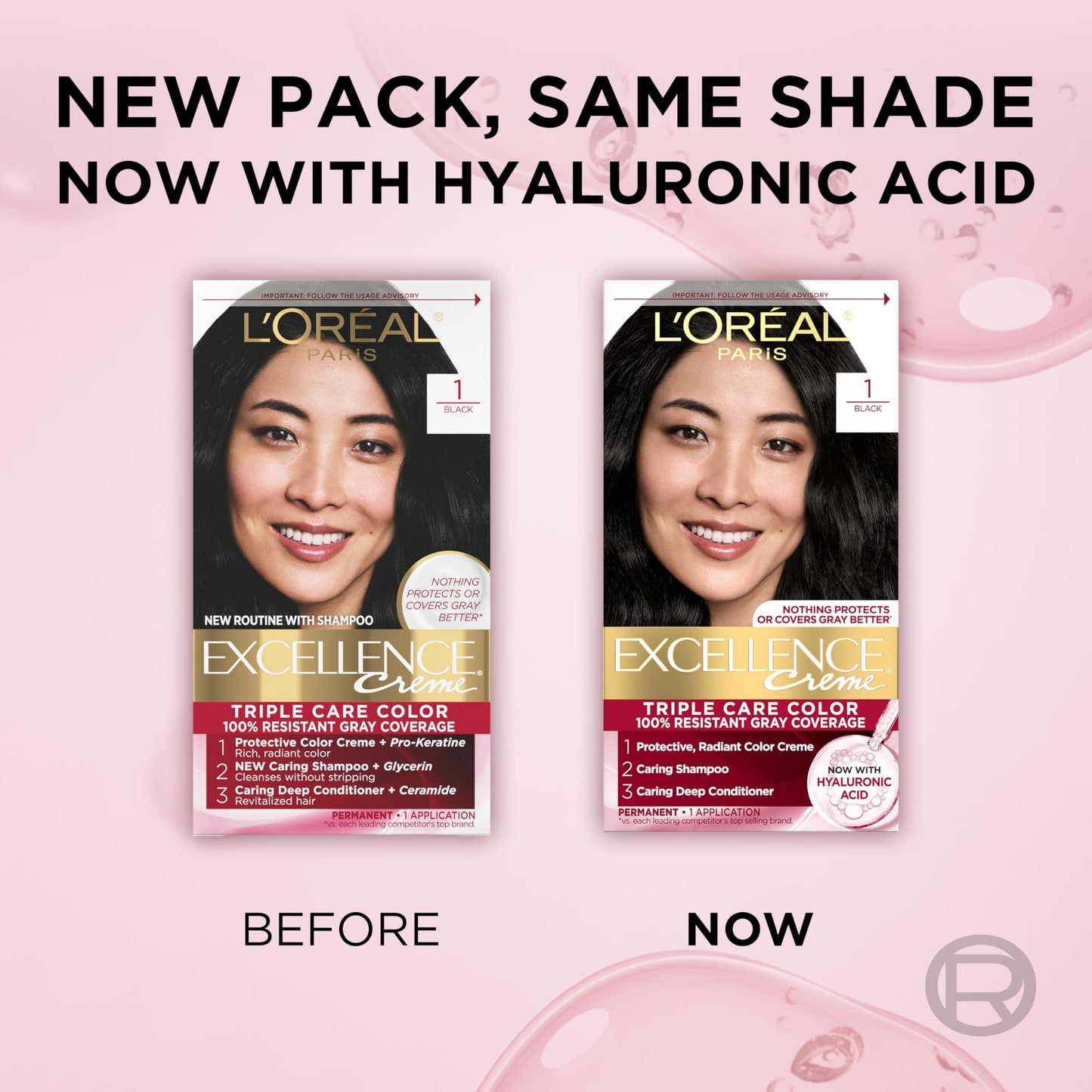 L'Oréal Paris Excellence Crème Permanente Haarfarbe, dreifache Pflegehaarfarbe mit Hyaluronsäure für 100% Grauabdeckung, 4AR Dunkles Schokobraun, 1 Packung (Verpackung kann variieren)