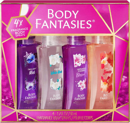 Body Fantasies 4-Piece Gift Set, 50 ml (Pack of 4)