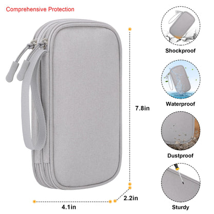 Elonbo Kit Bag, EpiPen Carrying Case, Travel Medicine Kit for 2 Epi Pens or Auvi Q, Asthma Inhaler, Nasal Spray, Allergy Meds, Diabetic Supplies, Ventolin Inhaler Organize Holder Case, Black