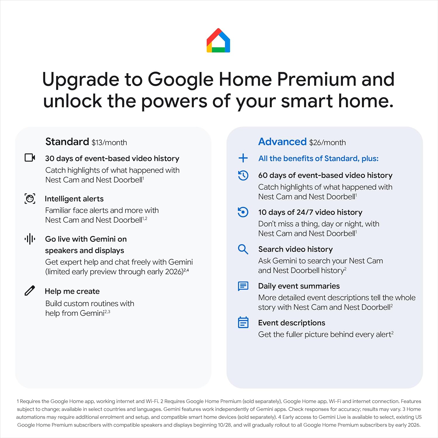 Google Nest Cam Indoor (Wired, 3rd gen) - 2K Video and Gemini