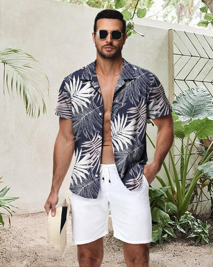 HMIYA Herren Hawaiihemden Kurzarm Button-Up Hemd Herren S-3XL