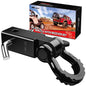 Nilight Anti-Theft Shackle Hitch Receiver 2Inch 45000 LBs Breaking Strength 3/4" Anti-Theft D Ring Shackle 5/8" Trailer Hitch Lock Pin Heavy Duty Solid Towing Kit for Trucks Off Road (Black)