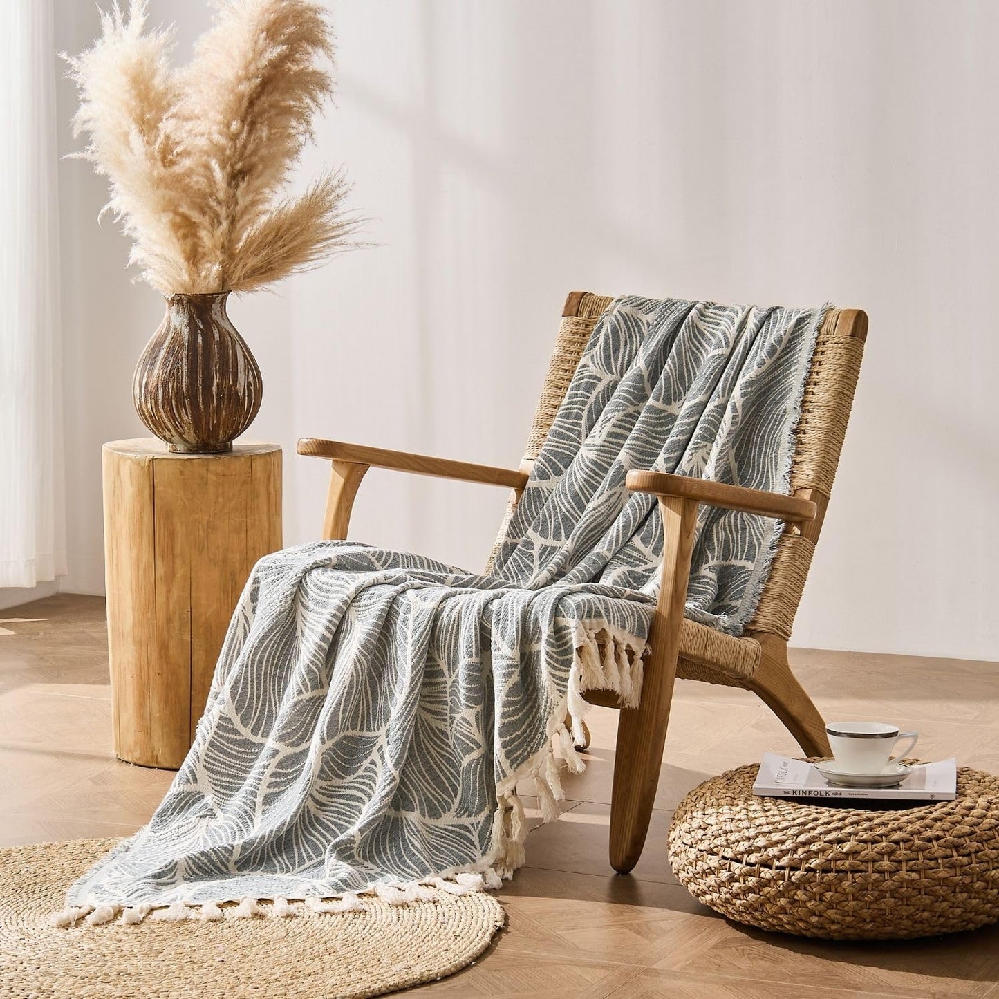 Cozy Up with the DOWN HOME Chenille Cotton Throw Blanket
