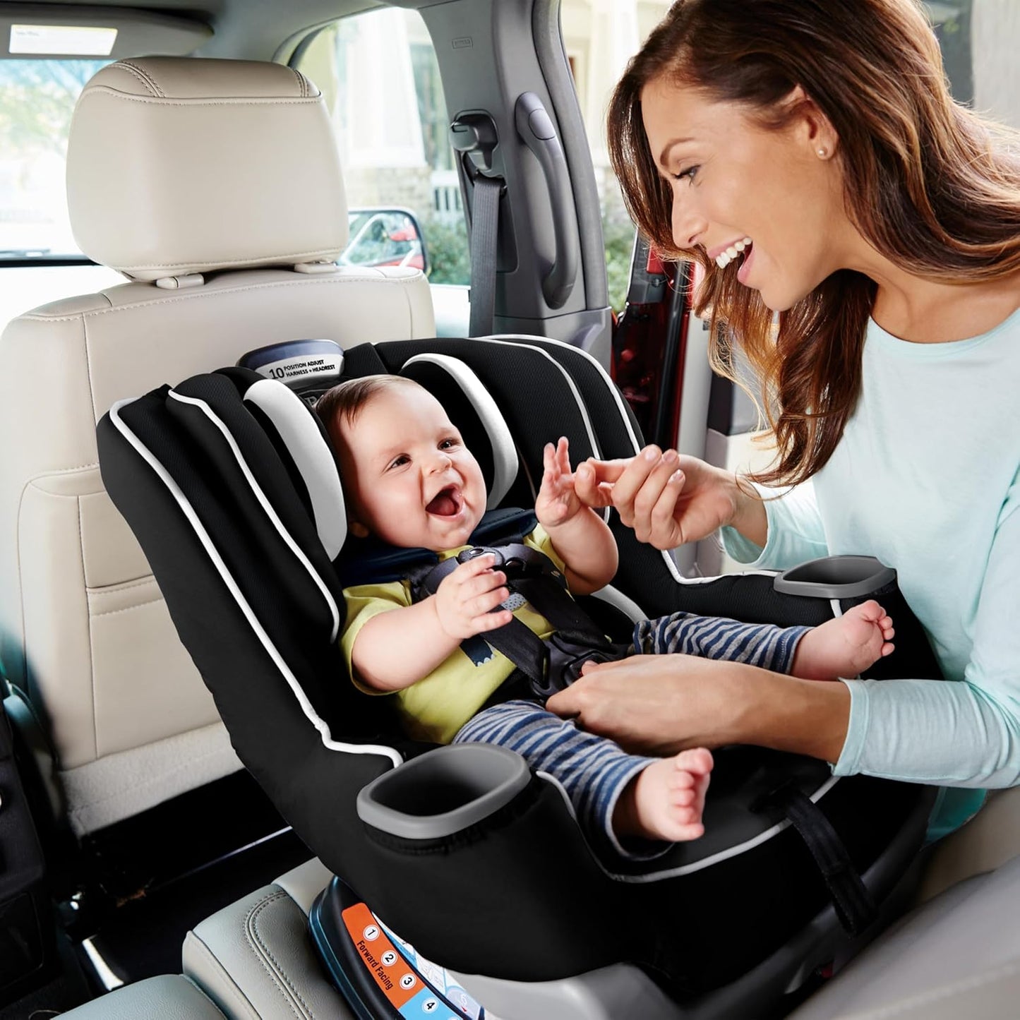Graco Extend2Fit Kindersitz, 2-in-1 vorwärts- und rückwärtsgerichteter Babysitz, 1,8-30 kg (4-65 lb), Carter