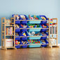 SpaceAid Toy Storage Organizer with 6 Shelves and 12 Bins, Bookshelf/Bookcase, Kids Bin Shelf, Toys Box for Playroom Organization for Bedroom & Room Decor, White, 52.3" W