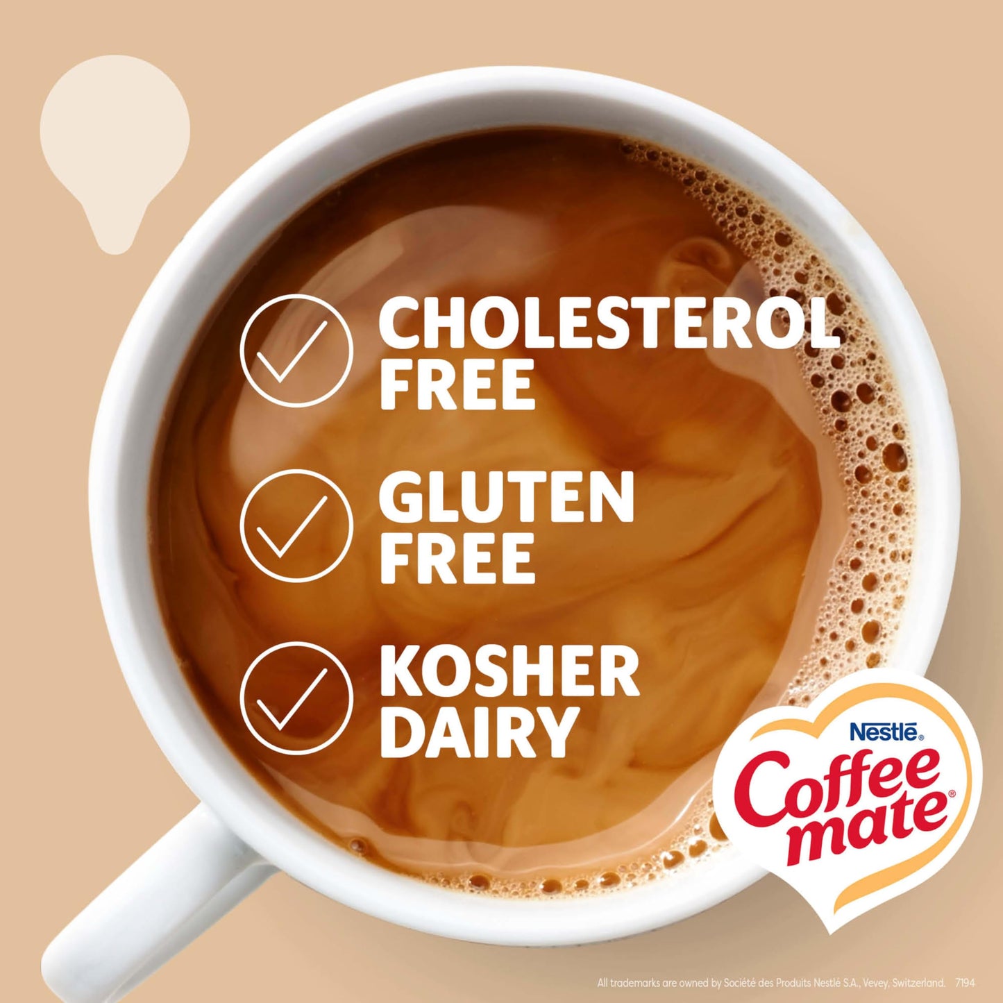 Nestlé Coffee mate Kaffeeweißer, Original, flüssige Einzelportionen, milchfrei, ungekühlt, 0,375 fl oz Becher (360er Pack)