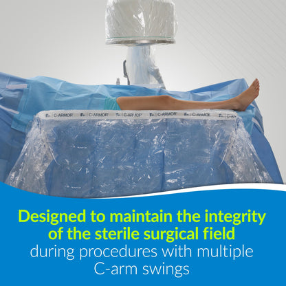 TIDI 5523 C-Armor Drape ― Designed to Protect The Sterile Field When Using a C-Arm Imaging System ― Quantity: 12 Sterile C-Armor Drapes ― Medical Supplies