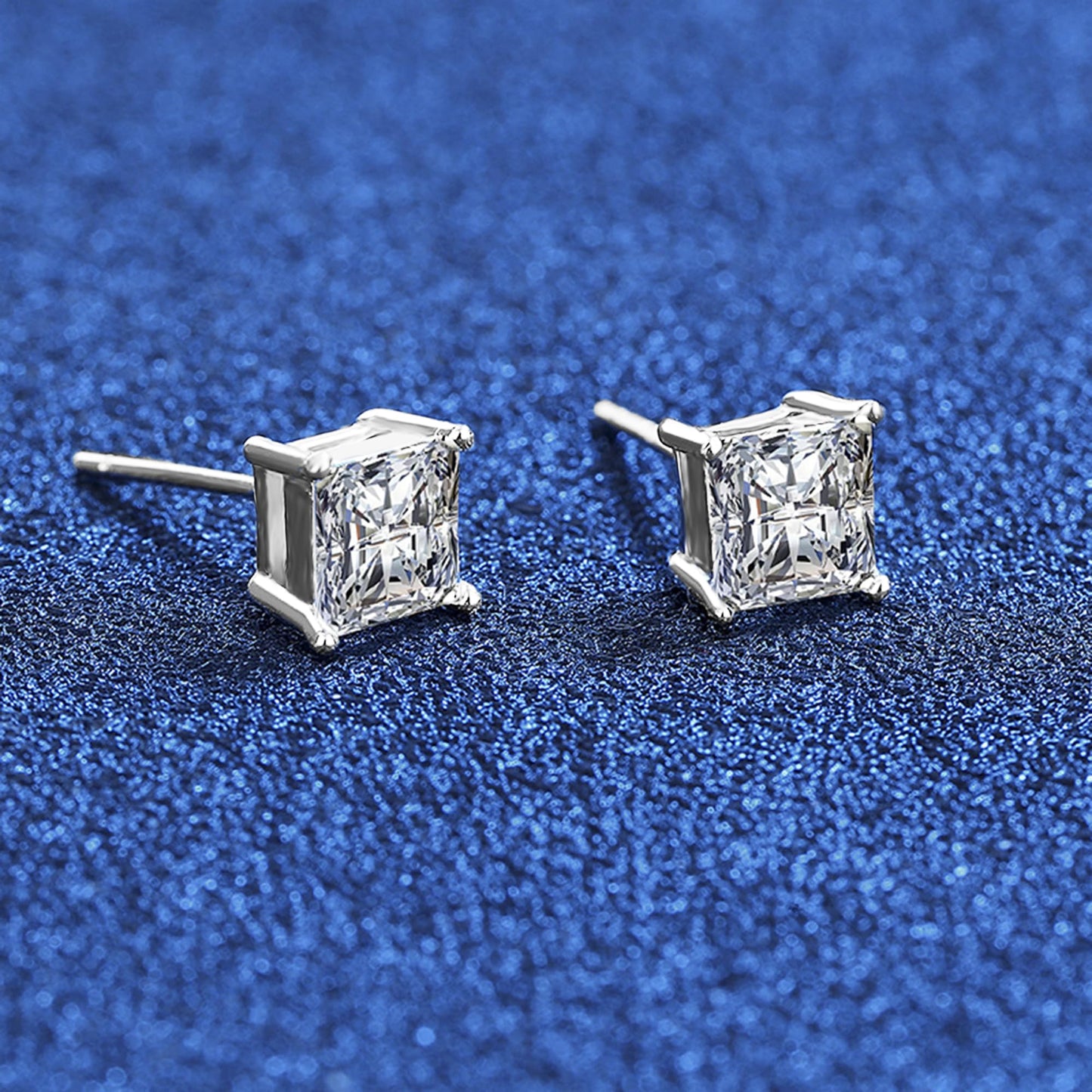 Sereney Dance Ohrringe 925 Sterling Silber Halo Stecker Hypoallergene Ohrringe für Damen, CZ 8 mm Runde Zirkonia Ohrstecker Ohrringe für Herren