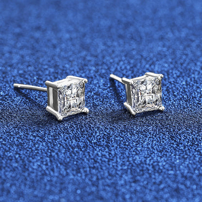 Sereney Dance Ohrringe 925 Sterling Silber Halo Stecker Hypoallergene Ohrringe für Damen, CZ 8 mm Runde Zirkonia Ohrstecker Ohrringe für Herren