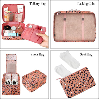 BAGAIL 8er Set Packwürfel Gepäckorganizer für Reisezubehör