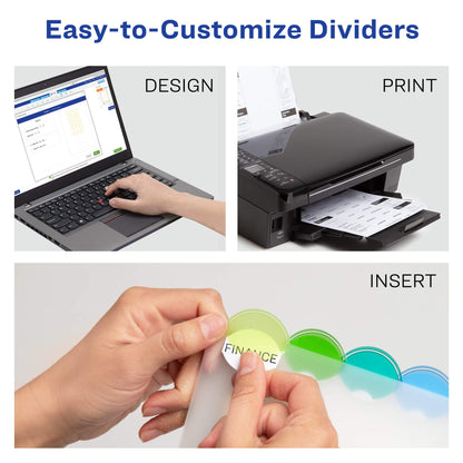 Avery Insertable Style Edge Plastic Dividers for 3 Ring Binders, 5-Tab Sets, Multicolor, 24 Sets, 120 Divider Tabs (11200)