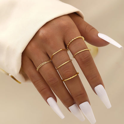 FAXHION 24-60 Pcs Gold Stackable Rings for Women, Knuckle Rings Chunky Gold Ring Set Dainty Stacking Cute Rings, Multiple Sizes Cute Jewelry Set Gift