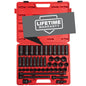 SUNEX Tools 80 Piece 3/8 in. Drive Master Impact Socket Set, Universal, Star, External Star, Extensions, Universal Joint, SAE and Metric, 8mm to 19mm and 5/16 in. to 3/4 in., CR-MO Steel, Model 3580