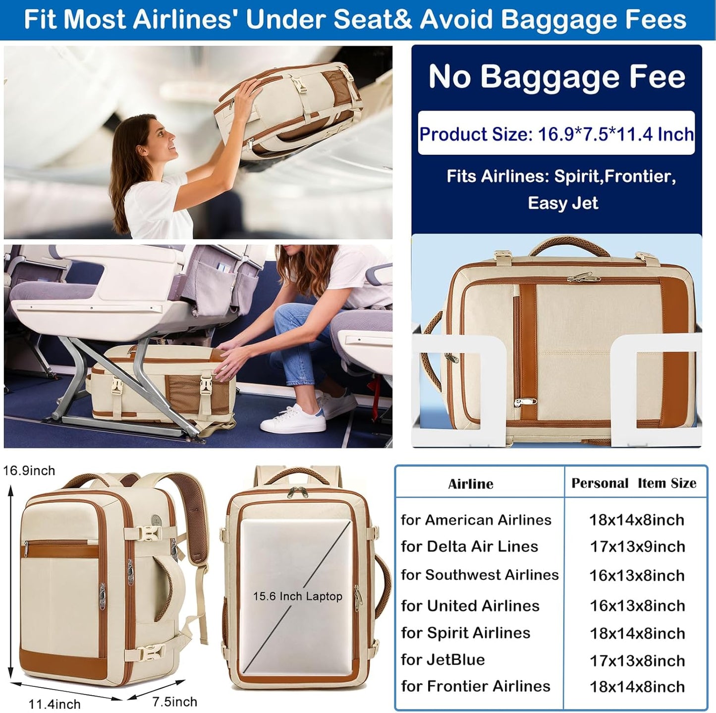 Travel Backpack for Women: The Perfect Airline-Approved Companion