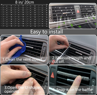 NBTEPEM 27-Piece Bling Car Accessories Set - Universal Fit Steering Wheel Covers, License Plate Frames, Phone Holder, Car Fast Charger, Coasters (Pink)