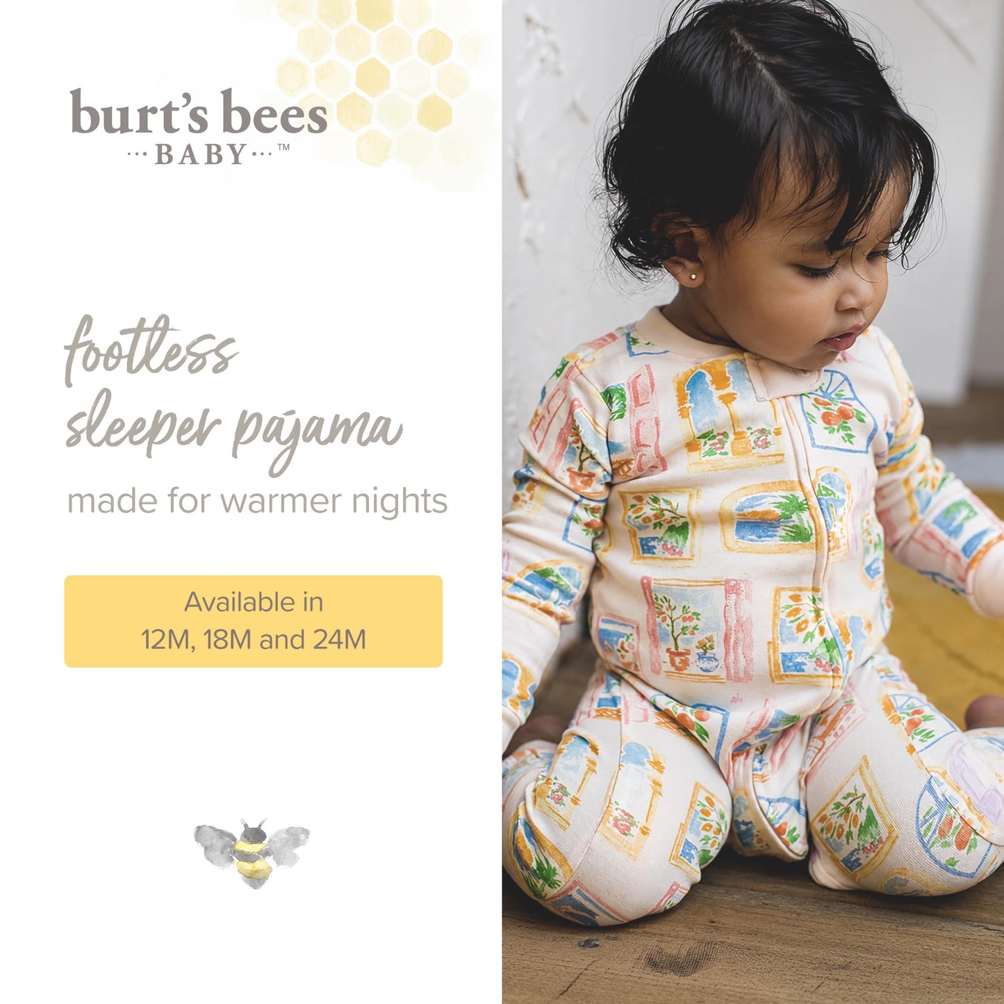 Burt's Bees Baby Unisex Footless Sleeper Pajama 100% Organic Cotton Snug-Fit 1-Piece Zip-Up Jumpsuit for Toddlers