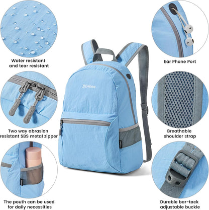 G4Free 20L Lightweight Packable Backpack Foldable Travel Hiking Daypack for Men and Women