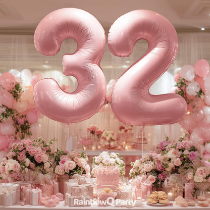 RainbowQ Party 1 Ballon Nummer 40 Zoll für Jungen oder Mädchen Groß Rosa 0-9 Folien-Mylar Großer 1 Zahlenballon Alles Gute zum 1. Geburtstag Party Jubiläumsdekorationen Zubehör