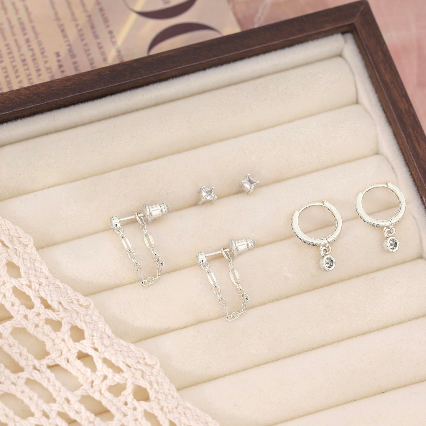 Gold Earrings For Women, Dainty Huggie Earrings Stack 14K Gold Plated Pearl Dangle Earrings for Women Trendy Cute Hypoallergenic Unique Gold Earring Stack Fashion Gold Jewelry Gifts