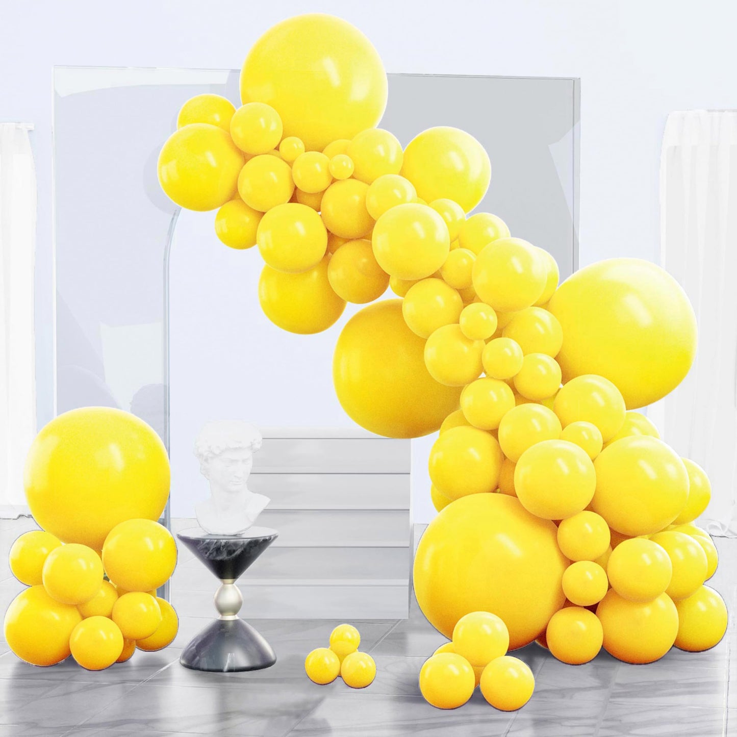 PartyWoo White Balloons 140 pcs Different Sizes of 18 12 10 5 Inch White Balloons Arch Kit Garland for Wedding Baby Shower Birthday Bridal Shower Graduation Engagement Party Decorations White-Y13