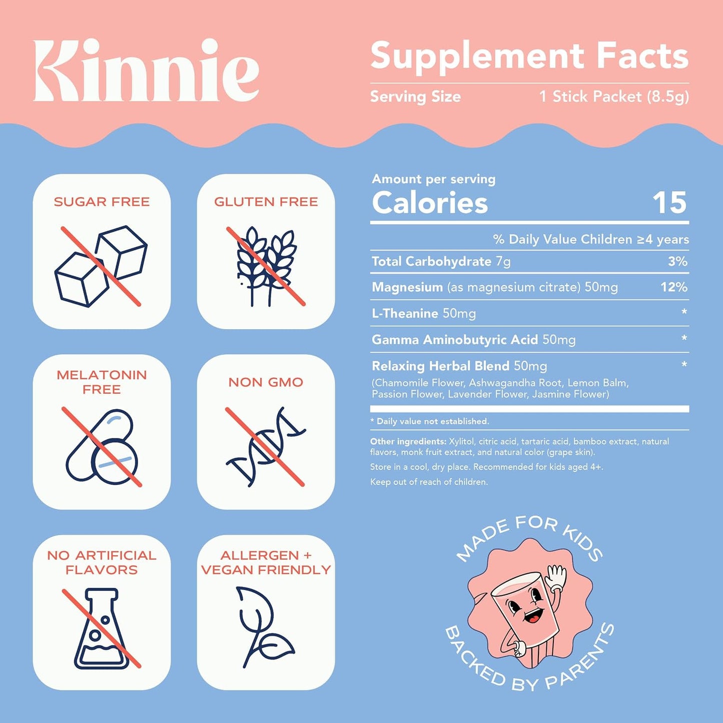 Kinnie Fueling Futures Bundle Pack - Multivitamin, Calm, and Immune Hydration - Sugar-Free with Probiotics, Magnesium & Electrolytes - 90 Stick Packs