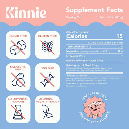 Kinnie Fueling Futures Bundle Pack - Multivitamin, Calm, and Immune Hydration - Sugar-Free with Probiotics, Magnesium & Electrolytes - 90 Stick Packs