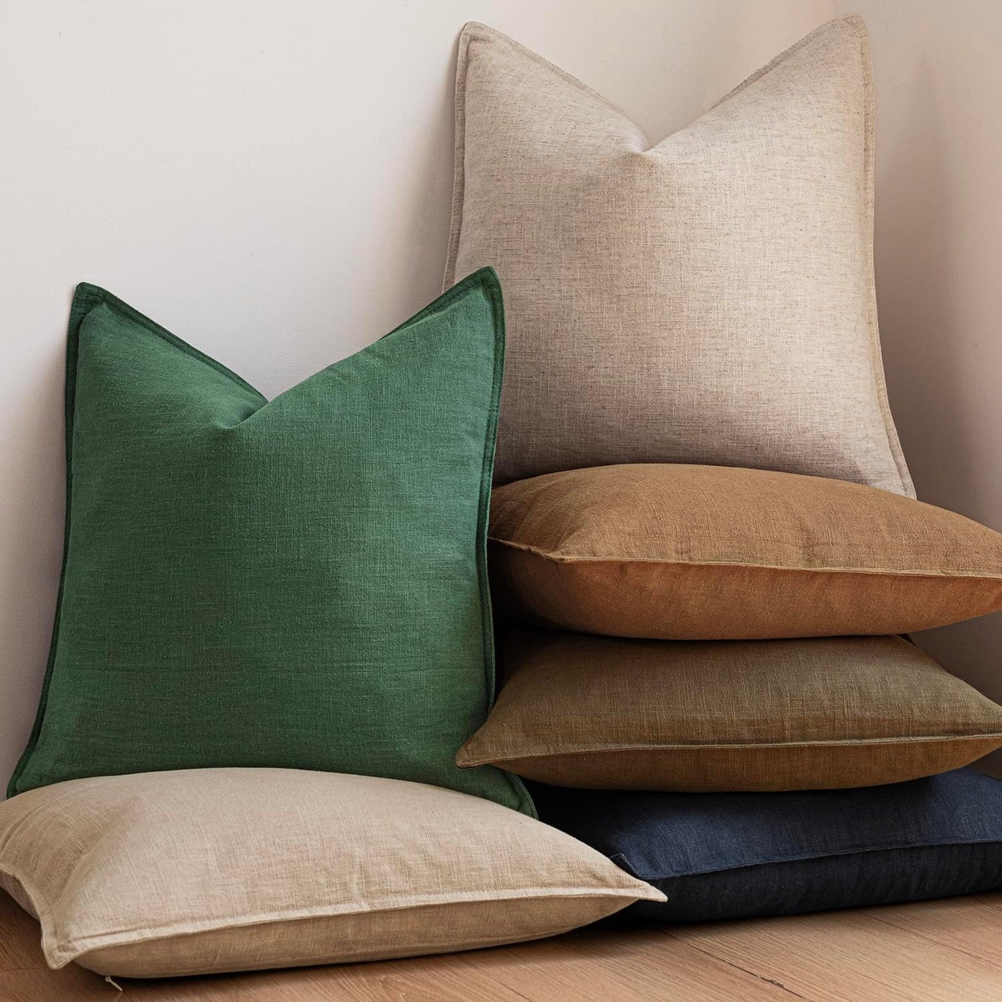 Elevate Your Space with Foindtower's Pine Green Throw Pillow Covers