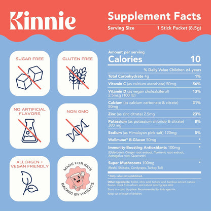 Kinnie Fueling Futures Bundle Pack - Multivitamin, Calm, and Immune Hydration - Sugar-Free with Probiotics, Magnesium & Electrolytes - 90 Stick Packs