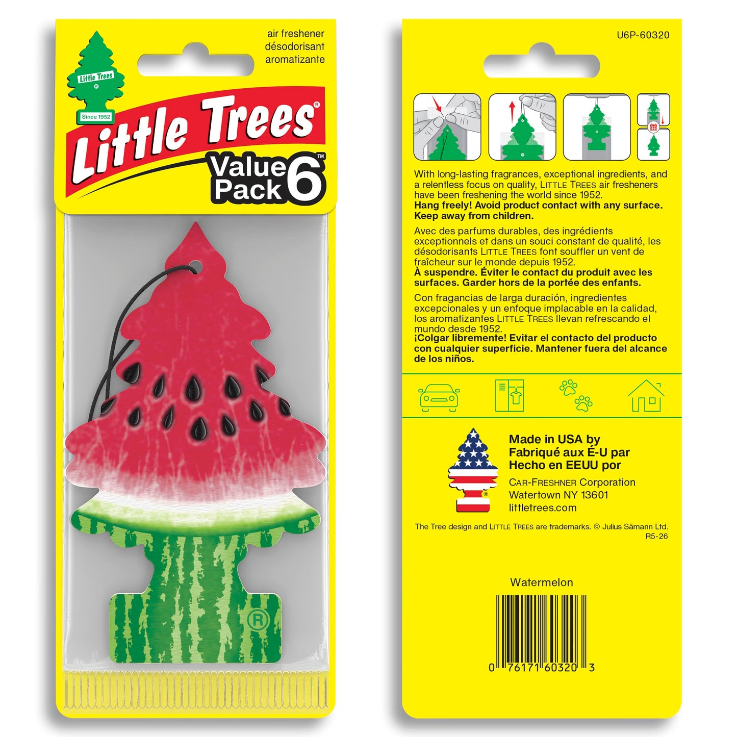 LITTLE TREES Car Air Freshener | Hanging Tree Provides Long Lasting Scent for Auto and Home | Black Ice, 24 Air Fresheners