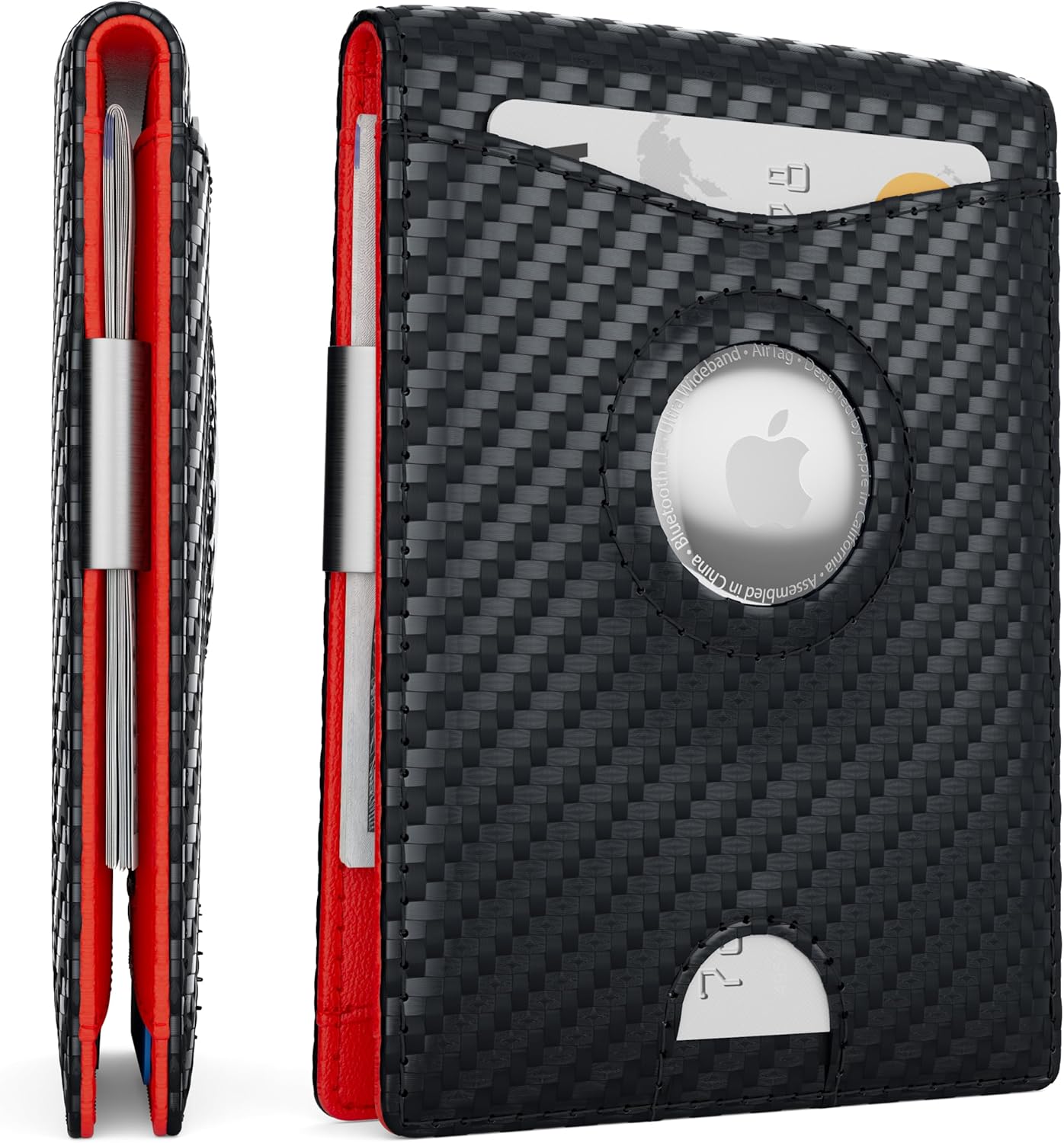 Carbon OrangeAirTag Clip