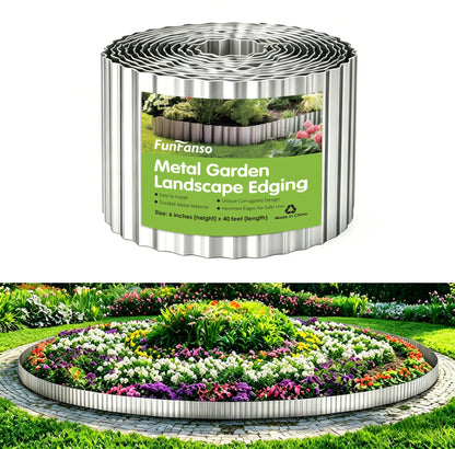 2-Inch x 66 FT Landscape Edging Border with 100 Spikes, No Dig Garden Border Edging Kit, Plastic Edging Border Flexible for Garden Flower Beds Lawn Yard Paver Pathway (Black)