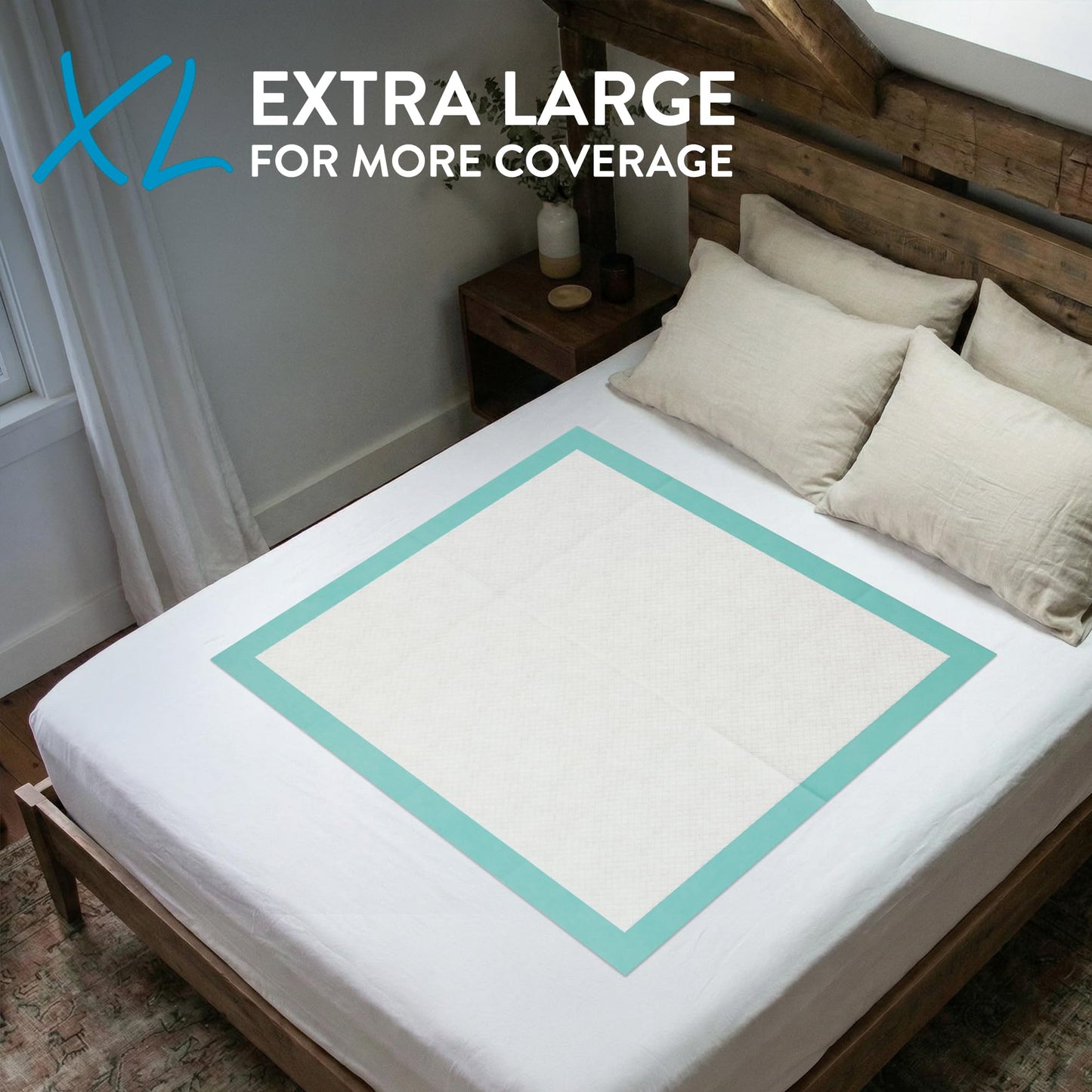 Inspire Super Absorbent Disposable Bed Pads for Chronic Incontinence Ultra Thick and Absorbent Bed Pads Disposable Adult | Pee Pads for Adults (36" X 36" Pack of 50) XX Large