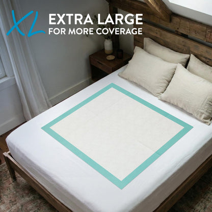 Inspire Super Absorbent Disposable Bed Pads for Chronic Incontinence Ultra Thick and Absorbent Bed Pads Disposable Adult | Pee Pads for Adults (36" X 36" Pack of 50) XX Large