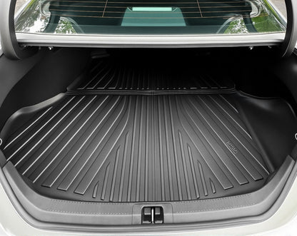 OEDRO Floor Mats Fit for Toyota Camry 2011-2007, Custom Fit Front & 2nd Row Floor Liner Set, TPE All Weather Protection Camry Car Mats, Black