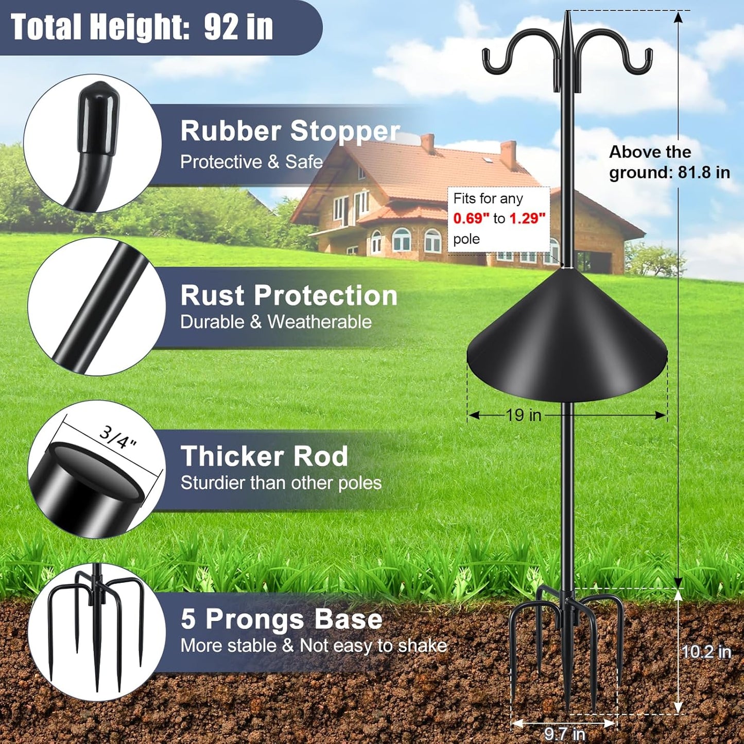 Gtongoko Squirrel Proof Bird Feeder Pole Review