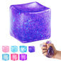 Ice Cube Squishy Fidget Toy – Slow Rise Squeeze Sensory Toys, Multiple Ways to Play, Stress Ball for Anxiety Relief, Focus Enhancement, Brain Relaxation & Strength Fostering