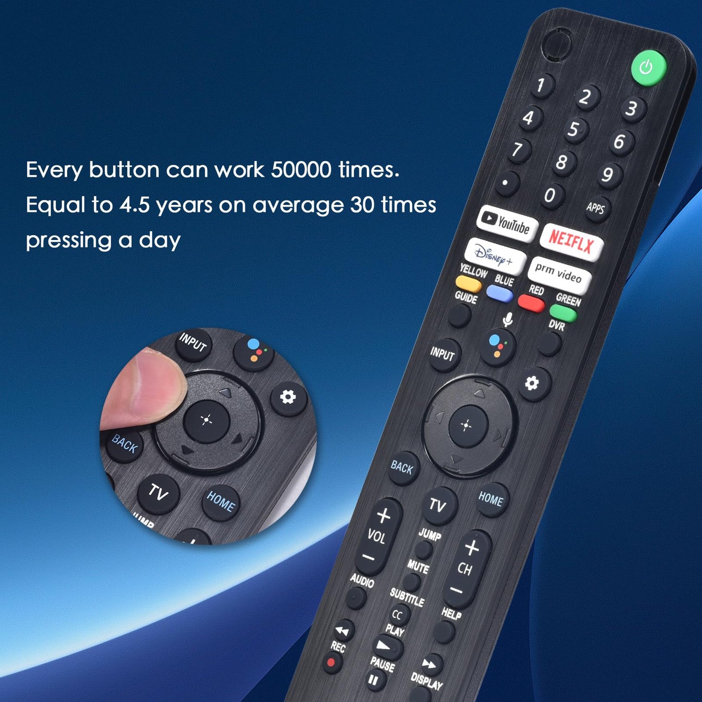 Replacement for Apple TV Remote,for Apple 4K/ Gen 1 2 3 4/ HD,A2169 A1842 A1625 A1427 A1469 A1378 A1218