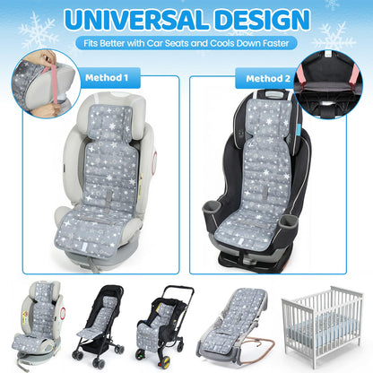 Orzbow Car Seat Cooling Pad with Insulated Bag, Carseat Cooler Pad for Babies Toddler Kids Infant, Portable Baby Cooling Pad for Hot Summer to Keep Comfortable, Blue