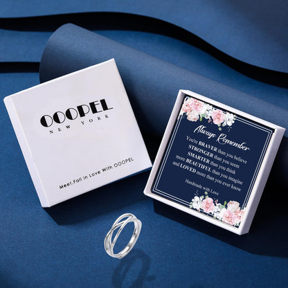 OOOPEL Sterlingsilber Verstellbarer Ring S925 Silberringe für Frauen Zirkonia Twist Liebesknoten Zarter Ring Silber Minimalistischer Offener Fingerring Silber Daumen Sterlingsilberring