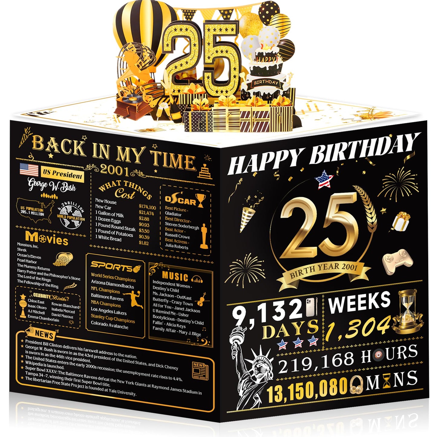 21st Birthday Card,3D Pop Up Funny 21st Birthday Decorations for Girls Granddaughter Sister,Happy 21 Year Old Birthday Gift for Daughter,Great 21Year Old Gifts Idea for Her,Jumbo Rose Glod In 2005