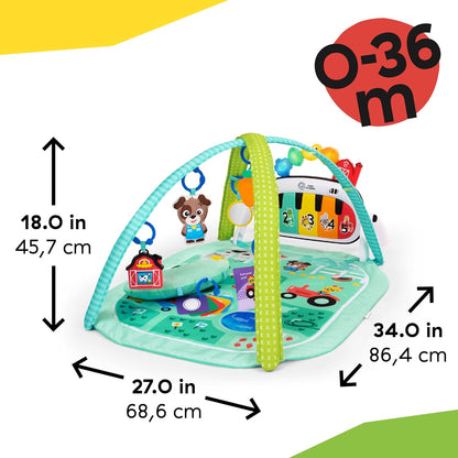 Baby Einstein 4-in-1 Kickin' Tunes Musik- und Sprachspielmatte und Klavier-Bauchlage-Aktivitätsmatte