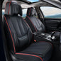 Coverado Car Seat Covers 5 Pieces, Full Set Universal Seat Covers for Cars, Waterproof Nappa Leather Auto Seat Protectors with Head Pillow, Car Interiors Fit for Most Sedans SUV Pick-up Truck, Black