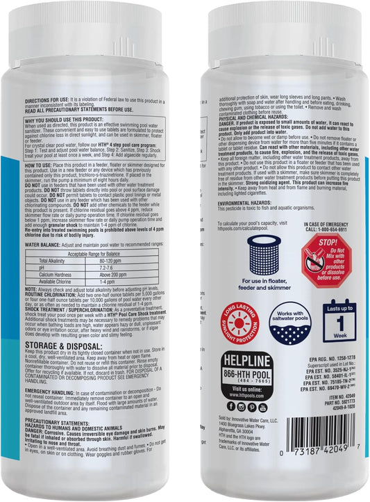 HTH 42049 Pool Care 1" Chlorine Tabs Review: Keep Your Pool Water Clean and Clear