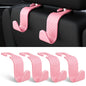 Amooca 4-Pack Car Headrest Hooks Vehicle Storage Organizer for Purses Handbags Groceries Backpack Coats –Holds 55lbs 360° Rotating Black