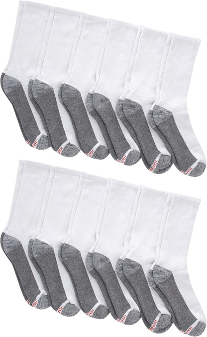 Hanes Herren Crew-Socken Max Cushioned, feuchtigkeitsableitend mit Geruchskontrolle, Multipack
