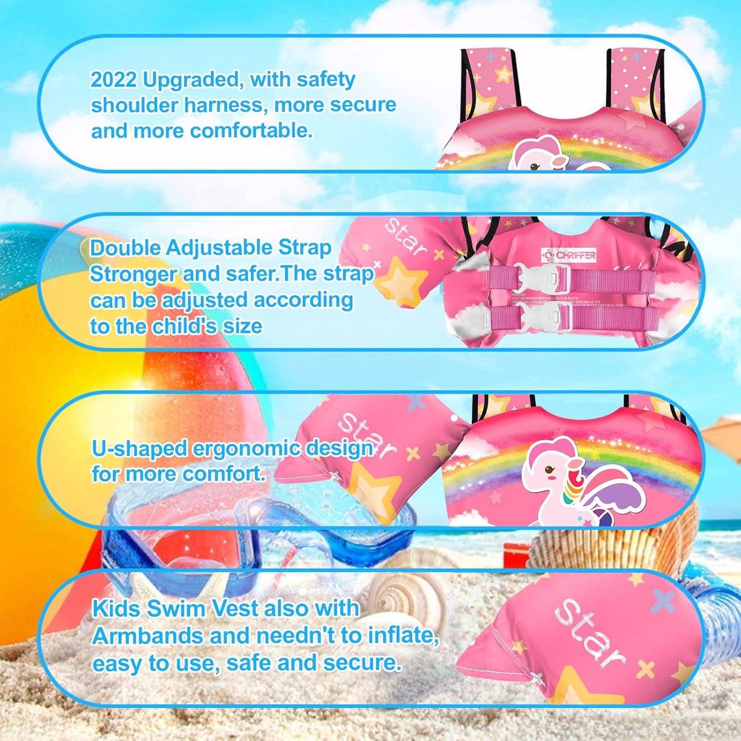 Chriffer Kids Swim Vest Life Jacket: A Safe and Fun Way for Kids to Learn Swimming