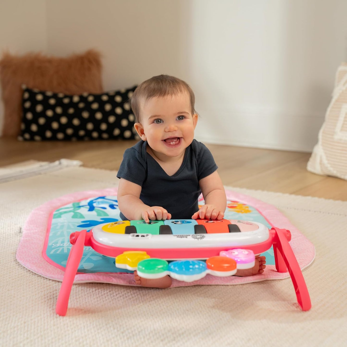 Baby Einstein 4-in-1 Kickin' Tunes Musik- und Sprachspielmatte und Klavier-Bauchlage-Aktivitätsmatte