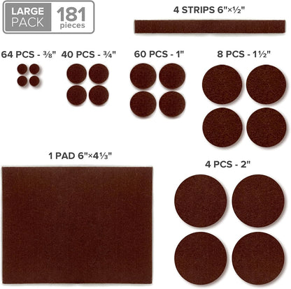 Felt Pads X-PROTECTOR - Giant 235 Pack Premium Furniture Pads. Huge Quantity Felt Furniture Pads Wood Floor Protectors for Furniture Feet – Best Hardwood Floor Protectors. Protect Your Wood Floors!