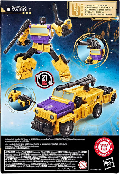 Transformers Age of the Primes Combaticon Swindle, Voyager Class 6.5-Inch Converting Action Figure, Robot Toys for Ages 8+