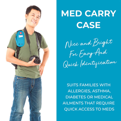 PracMedic Bags Epipen Carry Case– Insulated Epi Pens Carrying Case for Epipens, Auvi-Q, Inhaler, Allergy Medication & Diabetes Supply– Durable Emergency Medical Pouch for Travel (Red)